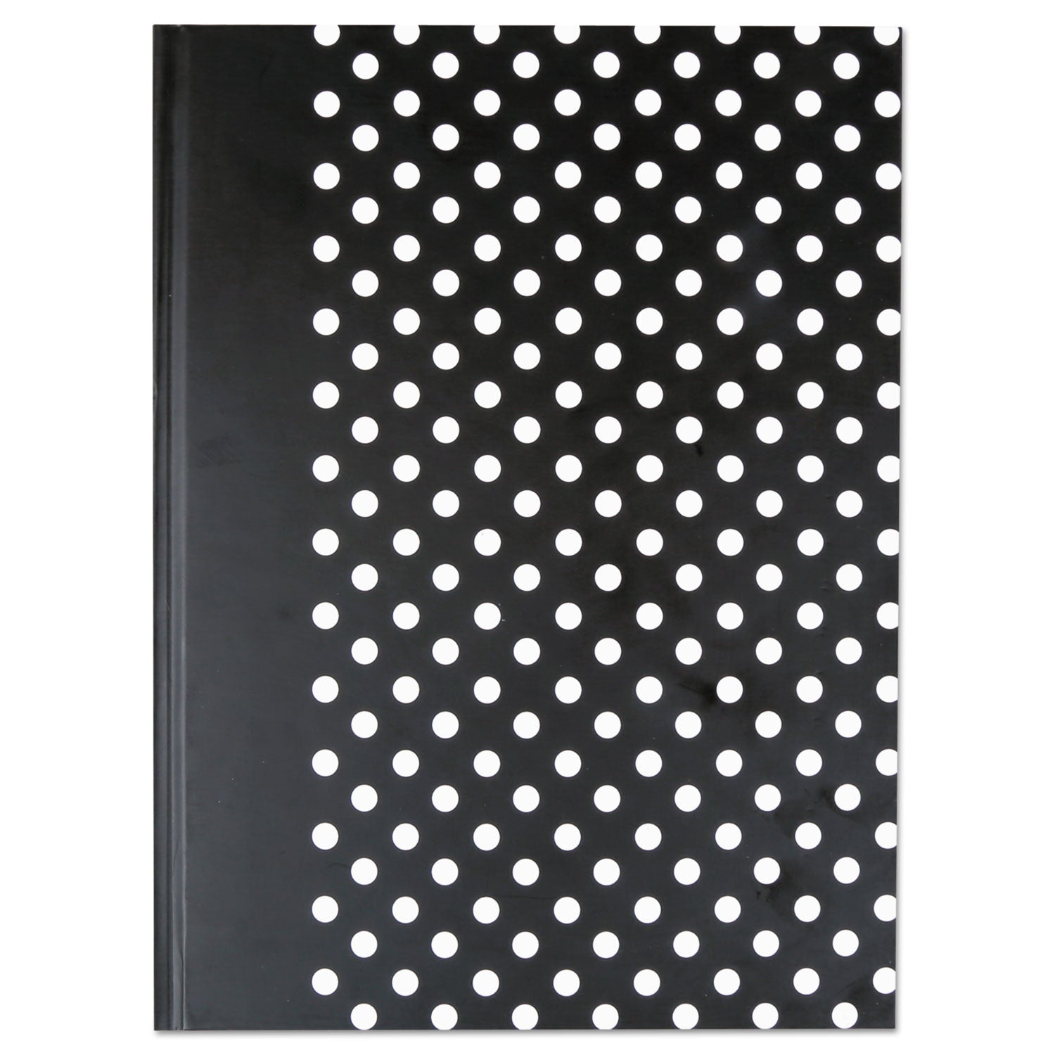 Universal Casebound Hardcover Notebook, 1-Subject, Wide/Legal Rule, Black/White Cover, (150) 10.25 x 7.63 Sheets (UNV66350)