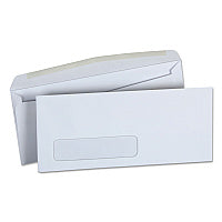 Universal Open-Side Business Envelope, 1 Window, #10, Square Flap, Gummed Closure, 4.13 x 9.5, White, 500/Box (UNV36321)