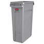 Rubbermaid Commercial Slim Jim with Venting Channels, 23 gal, Plastic, Gray (354060GY)