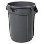 Rubbermaid Commercial Vented Round Brute Container, 32 gal, Plastic, Gray (263200GY)