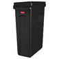 Rubbermaid Commercial Slim Jim with Venting Channels, 23 gal, Plastic, Black (354060BK)