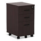 Alera Valencia Series Mobile Pedestal File, Left/Right, 3-Drawers: Box/Box/File, Legal/Letter, Mahogany, 15.88 x 20.5 x 28.38 (ALEVA572816MY)