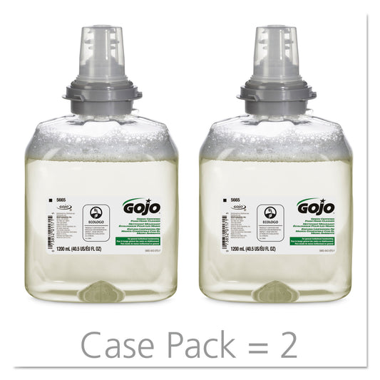 GOJO TFX Green Certified Foam Hand Cleaner Refill, Unscented, 1,200 mL, 2/Carton (566502CT)