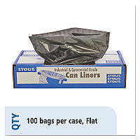 Stout by Envision Total Recycled Content Plastic Trash Bags, 45 gal, 1.5 mil, 40" x 48", Black/Brown, 100/Carton (T4048B15)