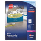 Avery Printable Postcards, Laser, 80 lb, 4 x 6, Uncoated White, 80 Cards, 2 Cards/Sheet, 40 Sheets/Box (5889)