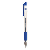 Universal Comfort Grip Gel Pen, Stick, Medium 0.7 mm, Blue Ink, Clear/Blue Barrel, Dozen (UNV39511)