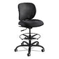 Safco Vue Heavy-Duty Extended-Height Stool, Supports Up to 350 lb, 23" to 32.5" Seat Height, Black Fabric (3394BL)