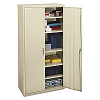 HON Assembled Storage Cabinet, 36w x 18.13d x 71.75h, Putty (SC1872L)