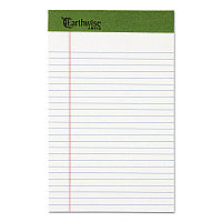 Earthwise by Ampad Recycled Writing Pad, Narrow Rule, Politex Green Headband, 50 White 5 x 8 Sheets, Dozen (20152)