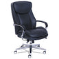 La-Z-Boy Commercial 2000 High-Back Executive Chair, Dynamic Lumbar Support, Supports 300lb, 20" to 23" Seat Height, Black, Silver Base (48957)
