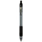 Zebra Z-Grip Ballpoint Pen, Retractable, Medium 1 mm, Black Ink, Clear/Black Barrel, 12/Pack (22210)