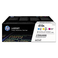HP 410A, (CF251A-M) 3-Pack Cyan/Magenta/Yellow Original LaserJet Toner Cartridges