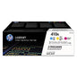HP 410A, (CF251A-M) 3-Pack Cyan/Magenta/Yellow Original LaserJet Toner Cartridges