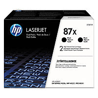 HP(R) 87X, 2-Pack High-Yield Black Original LaserJet Toner Cartridges (CF287XD)