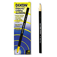 Dixon China Marker, Black, Dozen (00077)