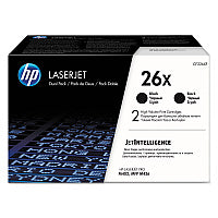 HP 26X, (CF226X-D) 2-Pack High-Yield Black Original LaserJet Toner Cartridges