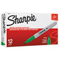 Sharpie Fine Bullet Tip Permanent Marker, Green, Dozen (30004)