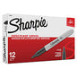 Sharpie Fine Tip Permanent Marker, Fine Bullet Tip, Black, Dozen (30001B)