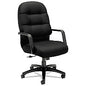 HON Pillow-Soft 2090 Series Executive High-Back Swivel/Tilt Chair, Supports Up to 300 lb, 17" to 21" Seat Height, Black (2091CU10T)