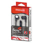 Maxell B-13 Bass Earbuds with Microphone, 52" Cord, Black (199621)