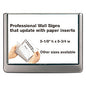 Durable Click Sign Holder For Interior Walls, 6.75 x 0.63 x 5.13, Gray (497737)