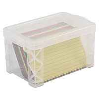 Advantus Super Stacker Storage Boxes, Holds 400 3 x 5 Cards, 6.25 x 3.88 x 3.5, Plastic, Clear (40307)