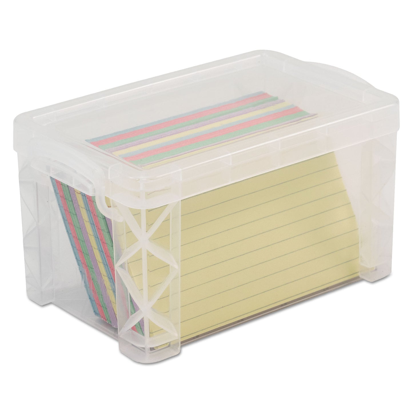 Advantus Super Stacker Storage Boxes, Holds 400 3 x 5 Cards, 6.25 x 3.88 x 3.5, Plastic, Clear (40307)