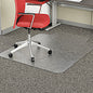 Alera Occasional Use Studded Chair Mat for Flat Pile Carpet, 45 x 53, Wide Lipped, Clear (ALEMAT4553CFPL)