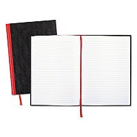 Black n' Red Hardcover Casebound Notebooks, SCRIBZEE Compatible, 1-Subject, Wide/Legal Rule, Black Cover, (96) 11.75 x 8.25 Sheets (D66174)