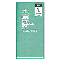 Dome Auto Mileage Log, One-Part (No Copies), 6.5 x 6.25, 32 Forms Total (770)