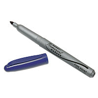 AbilityOne 7520015114319, SKILCRAFT Fine Point Permanent Marker, Fine Bullet Tip, Blue, Dozen