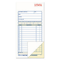 Adams 2-Part Sales Book, 12 Lines, Two-Part Carbon, 3.38 x 6.69, 50 Forms Total (DC3705)