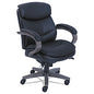 La-Z-Boy Woodbury Mid-Back Executive Chair, Supports Up to 300 lb, 18.75" to 21.75" Seat Height, Black Seat/Back, Weathered Gray Base (48963A)