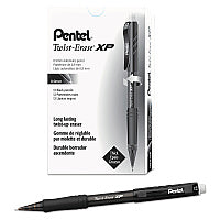 Pentel Twist-Erase EXPRESS Mechanical Pencil, 0.9 mm, HB (#2), Black Lead, Black Barrel, Dozen (QE419A)