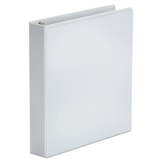 Universal Economy Round Ring View Binder, 3 Rings, 1.5" Capacity, 11 x 8.5, White (UNV20972)