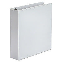 Universal Economy Round Ring View Binder, 3 Rings, 2" Capacity, 11 x 8.5, White (UNV20982)