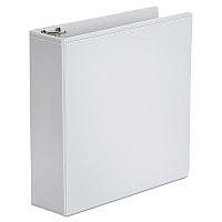 Universal Economy Round Ring View Binder, 3 Rings, 3" Capacity, 11 x 8.5, White (UNV20992)