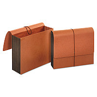 Universal Extra Wide Expanding Wallets, 5.25" Expansion, 1 Section, Elastic Cord Closure, Letter Size, Redrope (UNV13090)