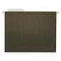 Universal Hanging File Folders, Letter Size, 1/3-Cut Tabs, Standard Green, 25/Box (UNV14113)