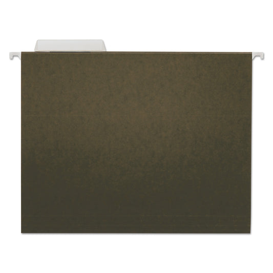 Universal Hanging File Folders, Letter Size, 1/3-Cut Tabs, Standard Green, 25/Box (UNV14113)
