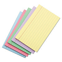 Universal Index Cards, Ruled, 4 x 6, Assorted, 100/Pack (UNV47236)
