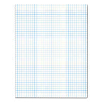 TOPS Cross Section Pads, Cross-Section Quadrille Rule (4 sq/in, 1 sq/in), 50 White 8.5 x 11 Sheets (35041)