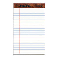 TOPS "The Legal Pad" Ruled Perforated Pads, Narrow Rule, 50 White 5 x 8 Sheets, Dozen (7500)