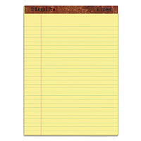 TOPS "The Legal Pad" Ruled Perforated Pads, Wide/Legal Rule, 50 Canary-Yellow 8.5 x 11 Sheets, 3/Pack (75327)