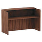 Alera Valencia Series Reception Desk with Transaction Counter, 71" x 35.5" x 42.5", Modern Walnut (ALEVA327236WA)