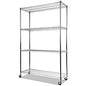 Alera NSF Certified 4-Shelf Wire Shelving Kit with Casters, 48w x 18d x 72h, Silver (ALESW604818SR)