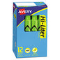 Avery HI-LITER Desk-Style Highlighters, Fluorescent Green Ink, Chisel Tip, Green/Black Barrel, Dozen (24020)