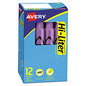 Avery HI-LITER Desk-Style Highlighters, Fluorescent Purple Ink, Chisel Tip, Purple/Black Barrel, Dozen (24060)