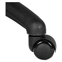 Alera Dual Wheel Hooded Casters, Grip Ring Type B Stem, 2" Soft Nylon Wheel, Black, 5/Set (ALECASTERST2)