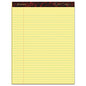 Ampad Gold Fibre Quality Writing Pads, Wide/Legal Rule, 50 Canary-Yellow 8.5 x 11.75 Sheets, Dozen (20020)